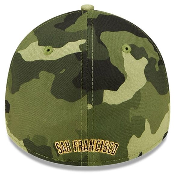 New Era San Francisco Giants 39Thirty Fitted Hat Armed Forces Day Gold Camo M - Picture 4 of 6
